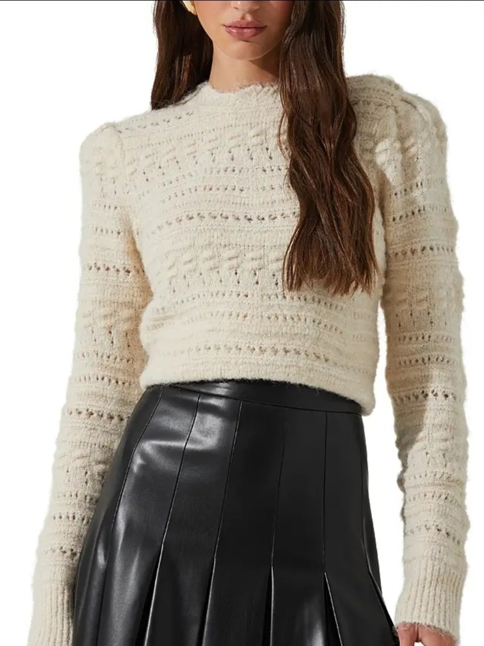 Cream Knit Sweater NWOT